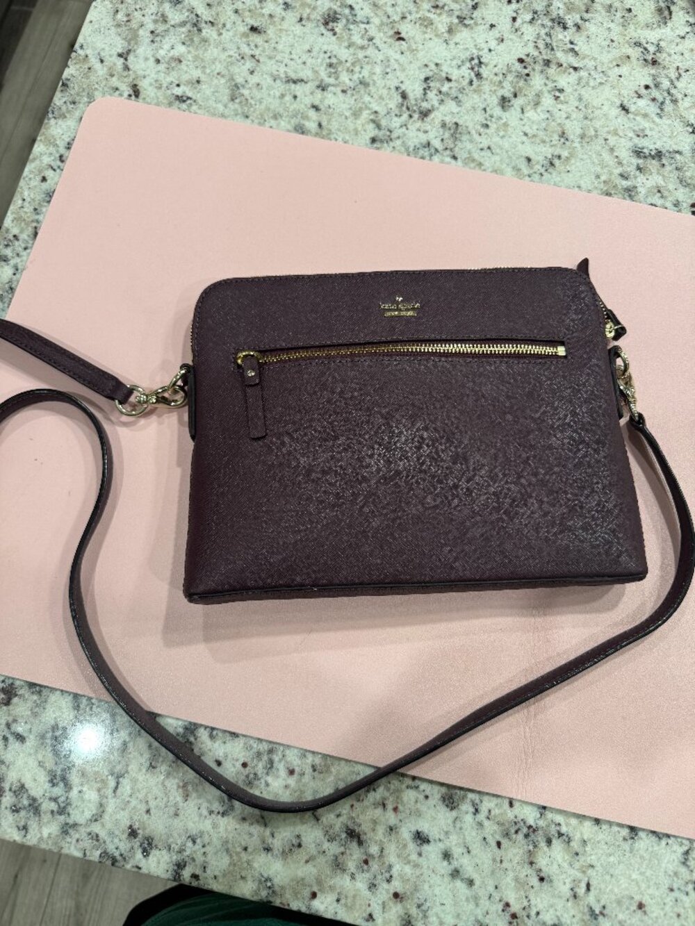 Kate Spade Burgundy Purse with Built-In Battery